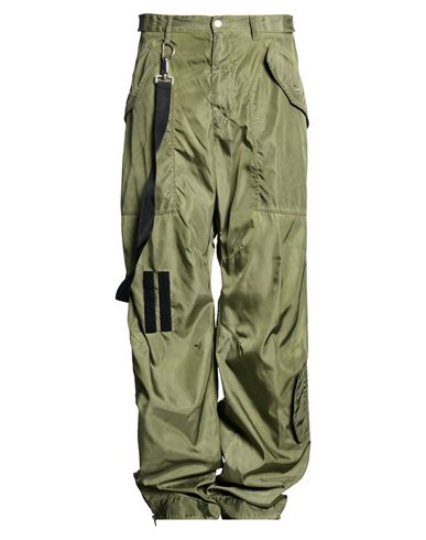 Man Pants Military green Size 32 Polyamide