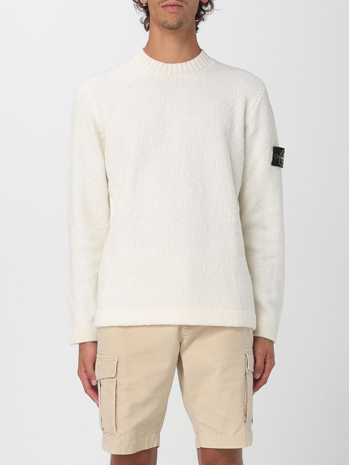 Sweater Men color Yellow Cream