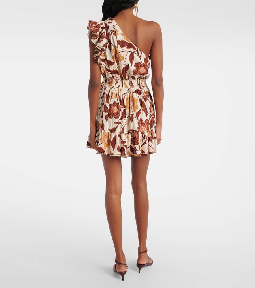 Corinne floral ruffled cotton minidress
