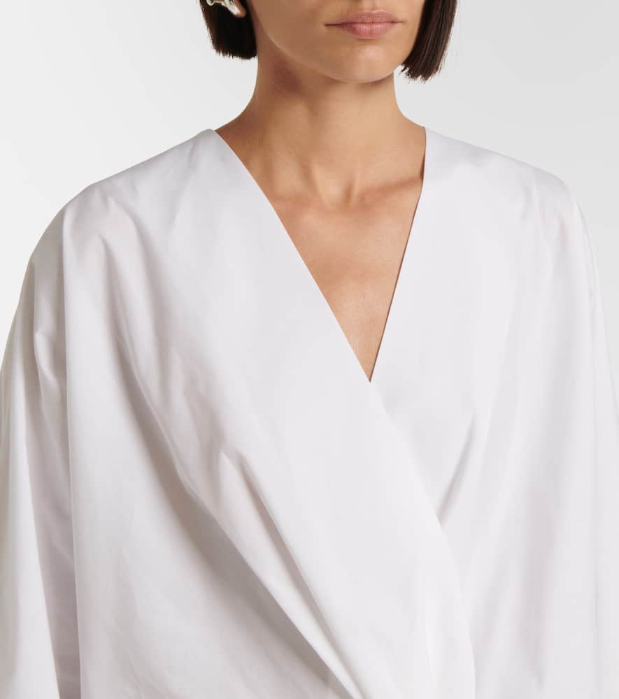 Destry gathered cotton poplin top