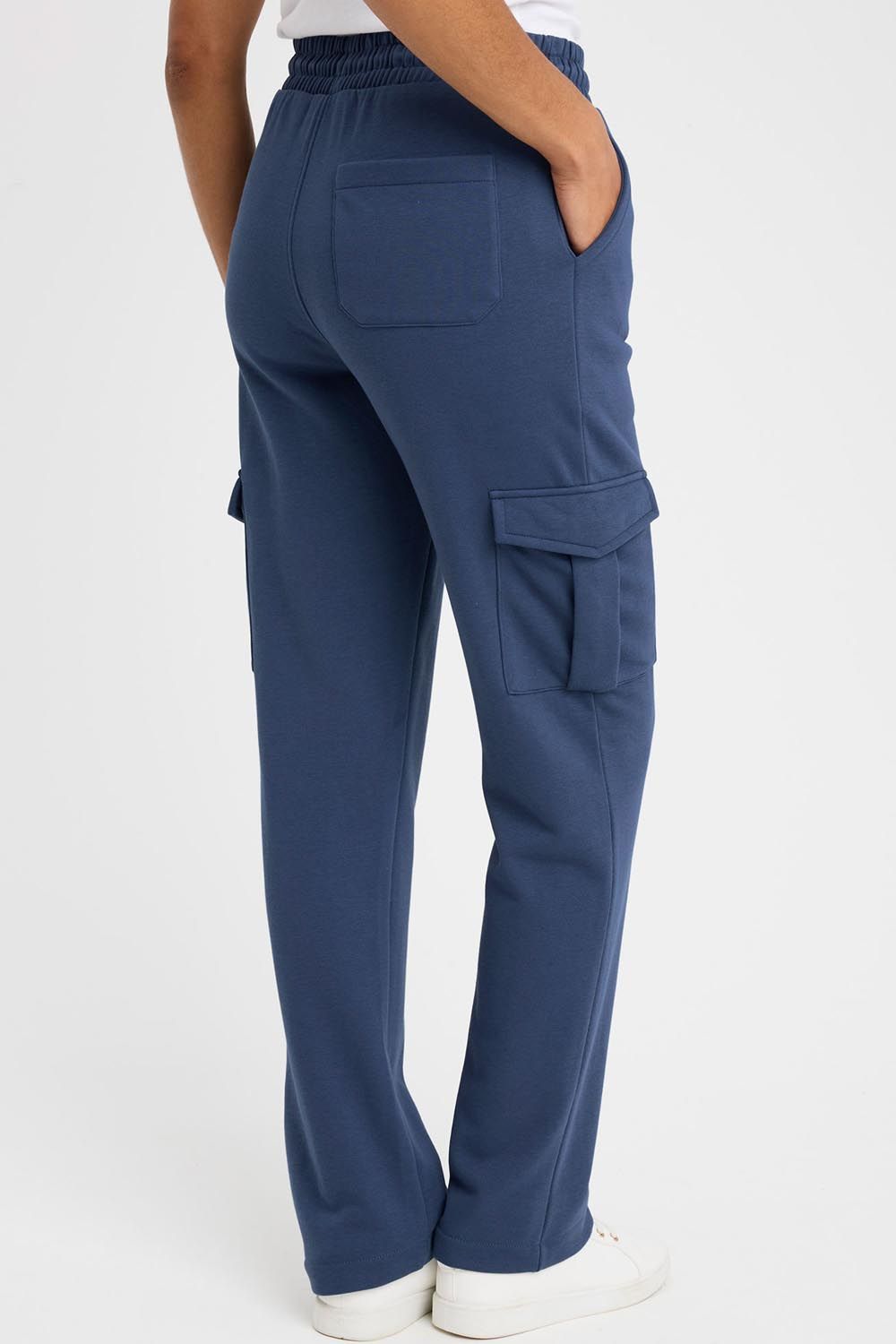 Cotton Traders Women's Cargo Jogger 27" 68. inside leg in Mid Navy