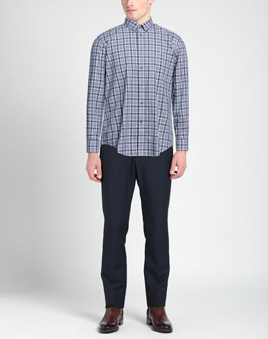 Harmont & Blaine Man Shirt Midnight blue Size M Cotton