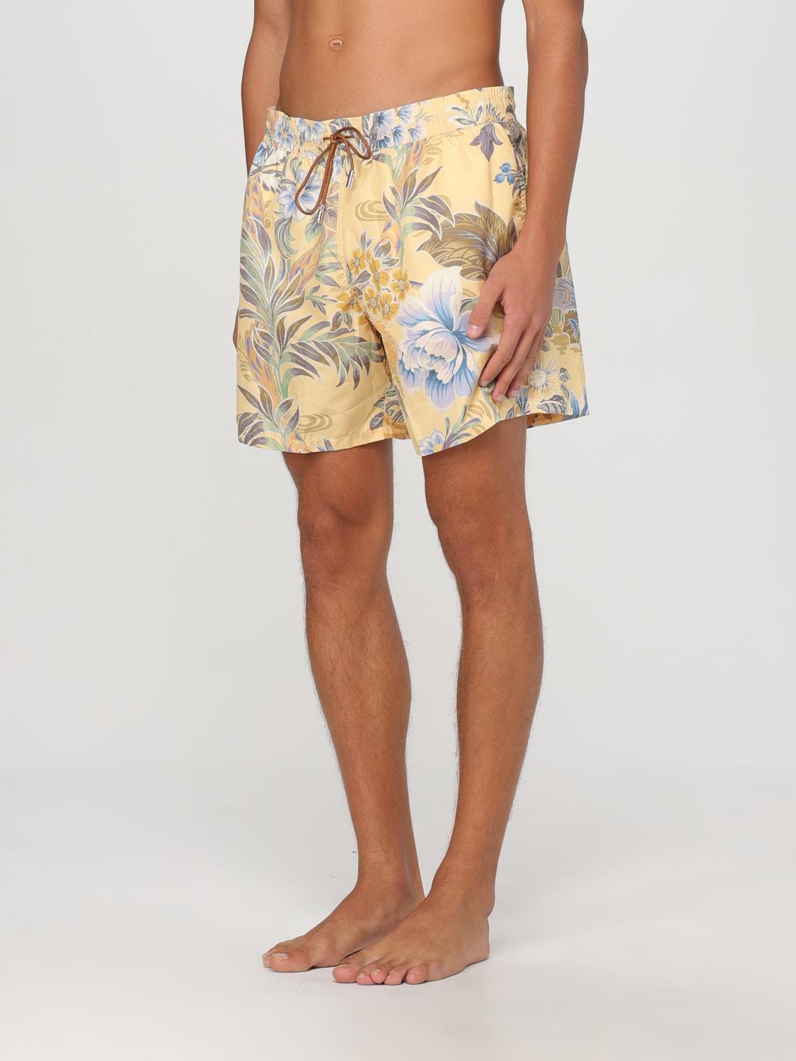 Floral-print swim shorts - Neutrals