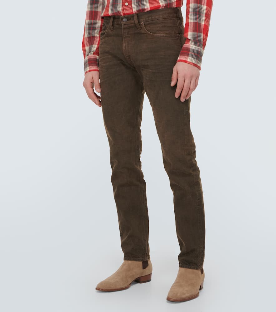 RRL Patched slim jeans