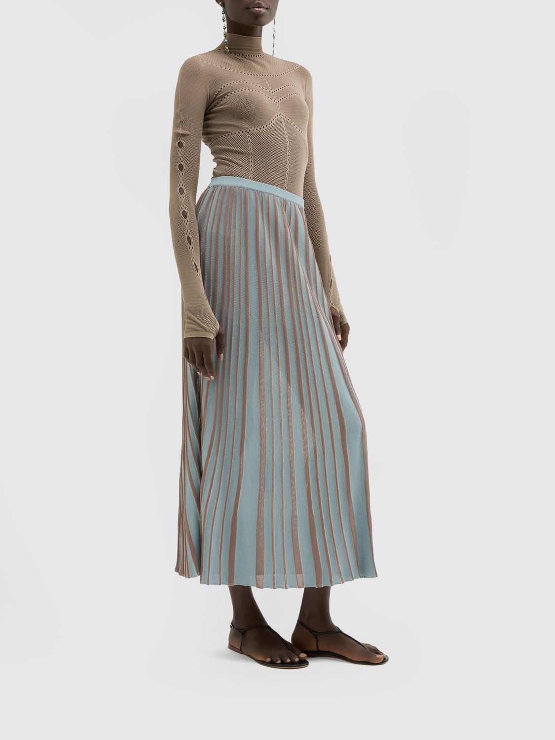 Skirt Woman color Sky