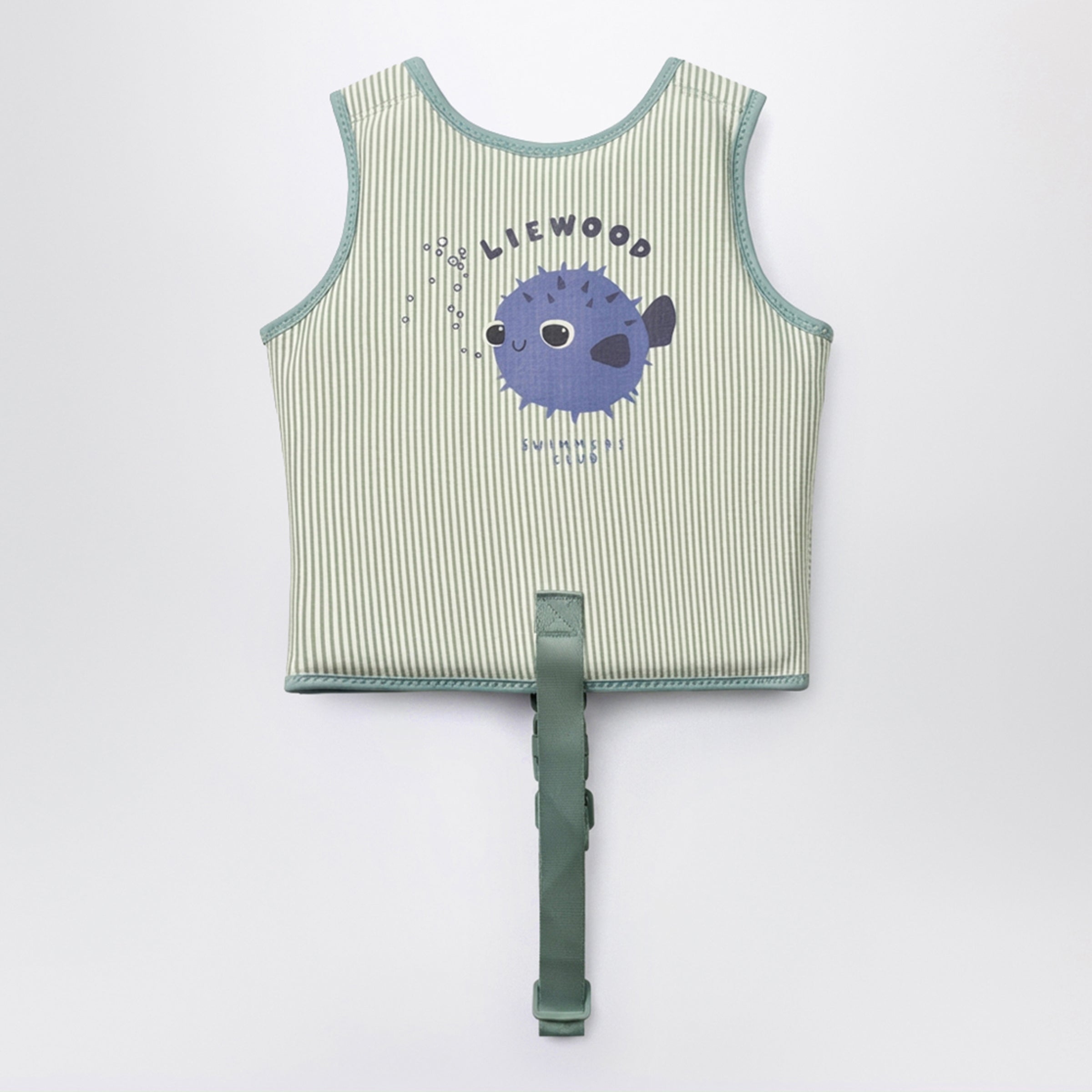 Dove swim vest in seersucker fabric