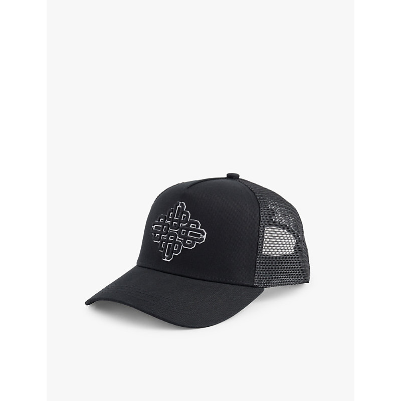 Mens Black Logo-embroidered Cotton Baseball Cap 