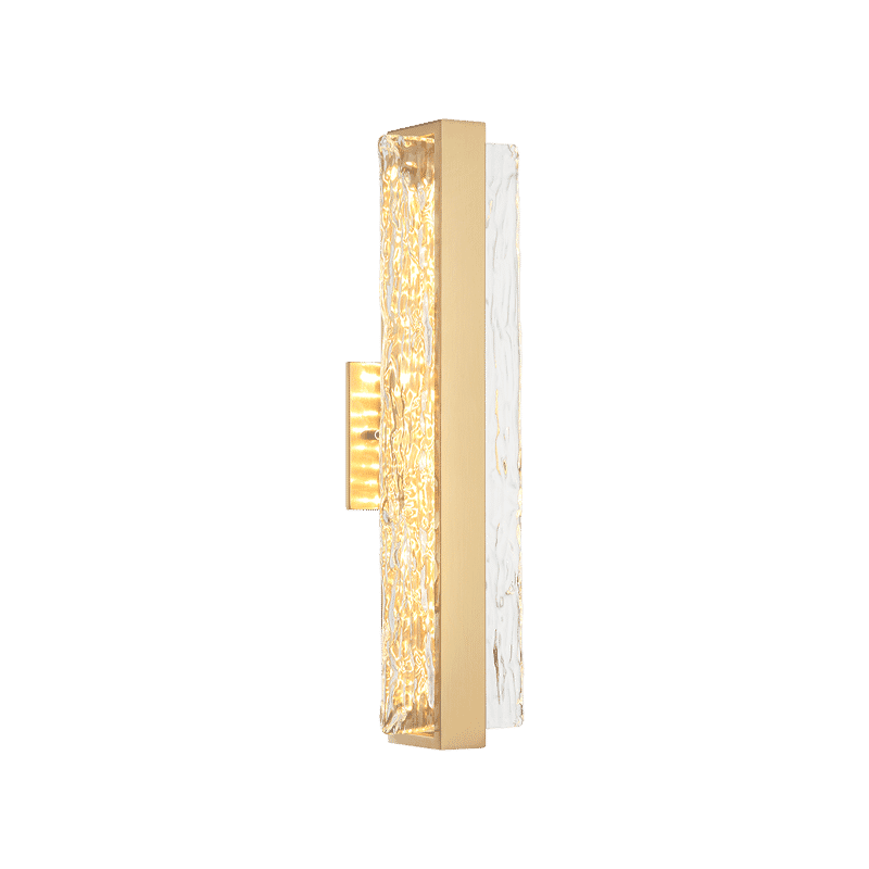 Aged Gold Brass One Light Vanity from the Niagara Collection