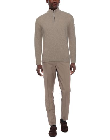 Man Turtleneck Khaki Size L Wool, Polyamide