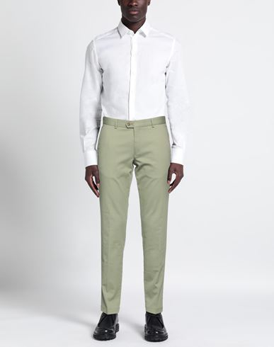 Man Pants Military green Size 42S Cotton, Elastane