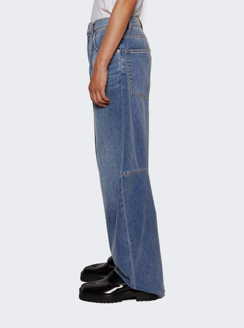 Mid-rise wide-leg jeans - Blue