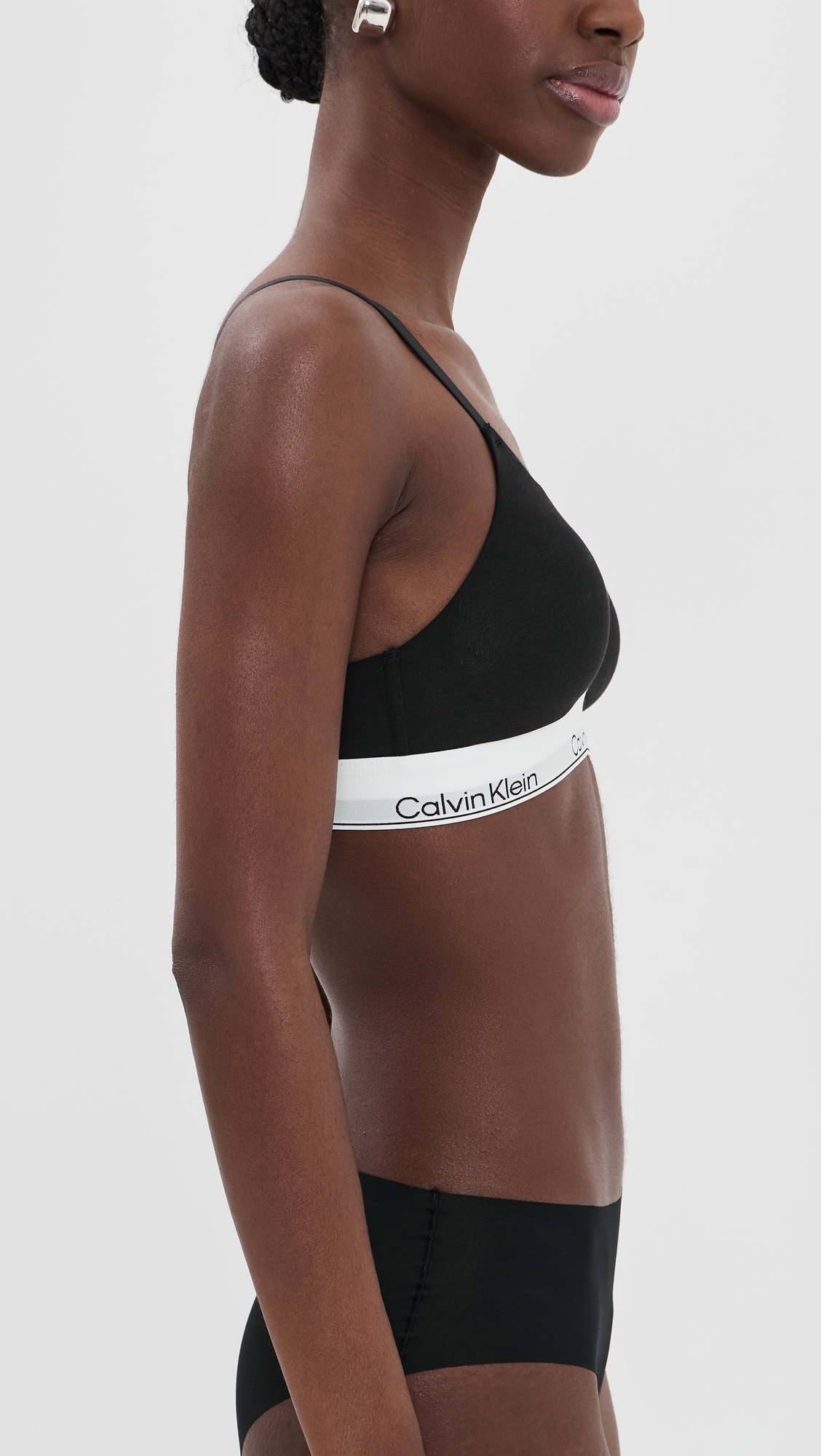 Icon Cotton Lightly Lined Triangle Black