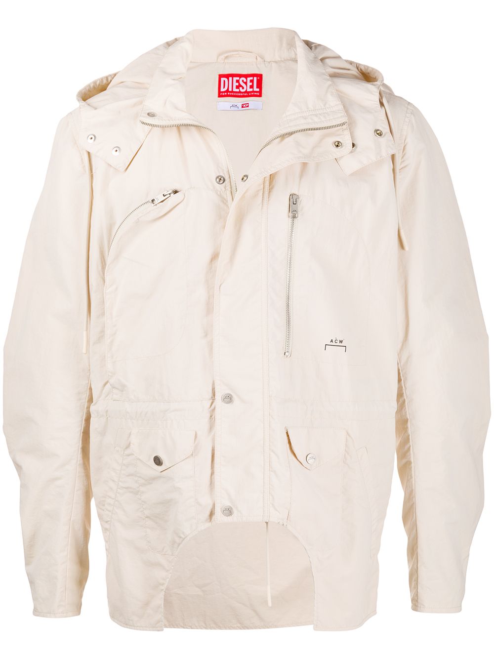 X A-Cold-Wall multi-pocket hooded jacket - Neutrals