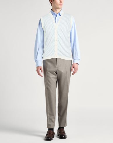 Man Cardigan Sky blue Size L Cotton