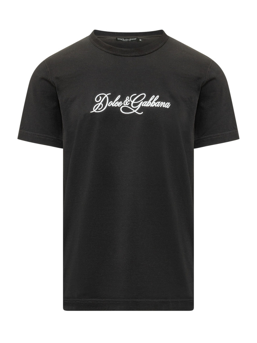 Dolce&Gabbana - crew neck short sleeve silk blend shirt