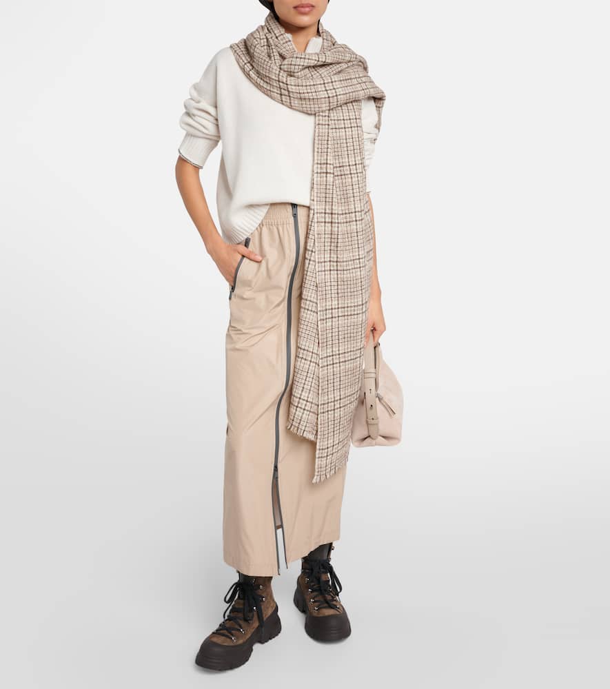 Wool, cashmere, and silk half-zip sweater