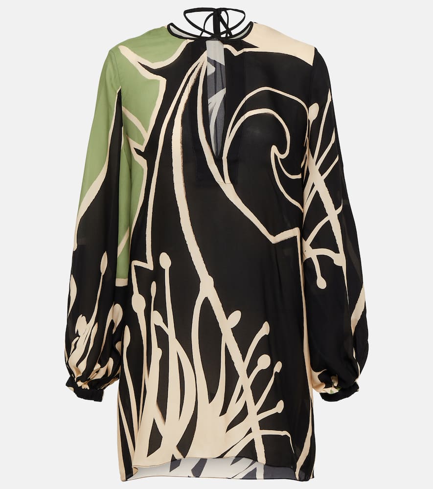 Printed silk georgette blouse