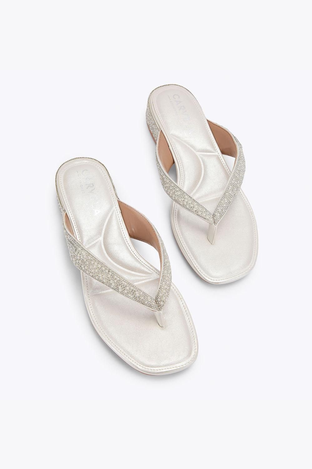 Carvela 'portici Sandal' Fabric Sandals In White