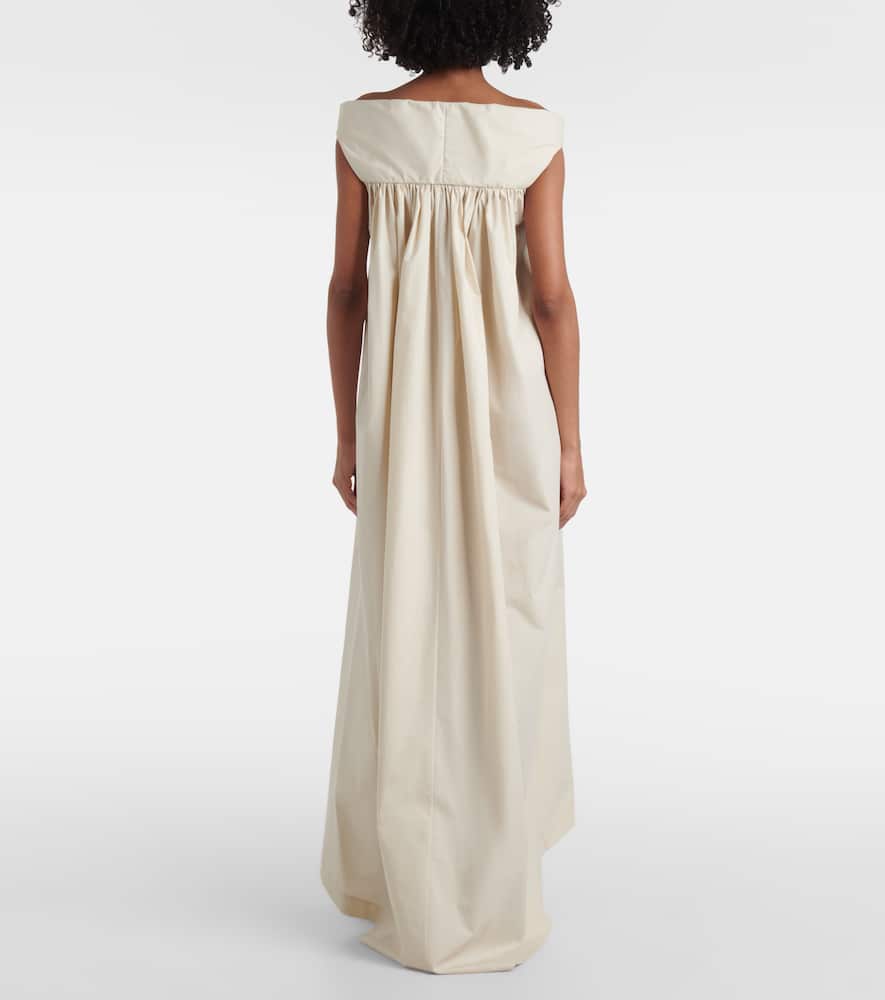 Chalice cutout cotton poplin maxi dress