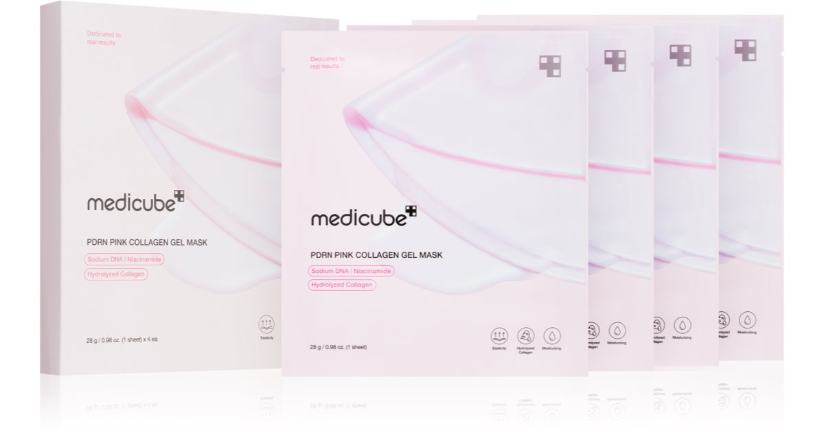 Medicube PDRN Pink Collagen Gel Mask maschera liftante e rassodante con collagene 4× 28 g