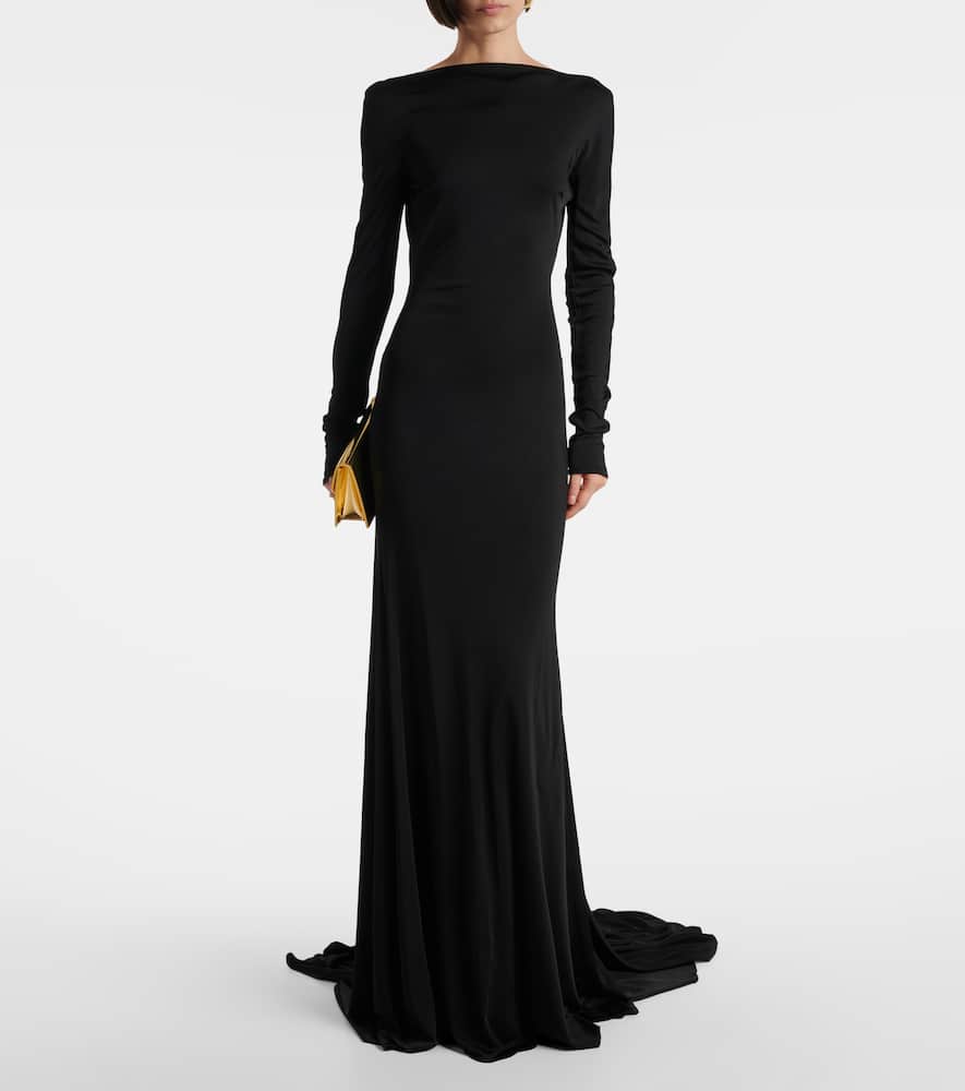 Gathered jersey gown