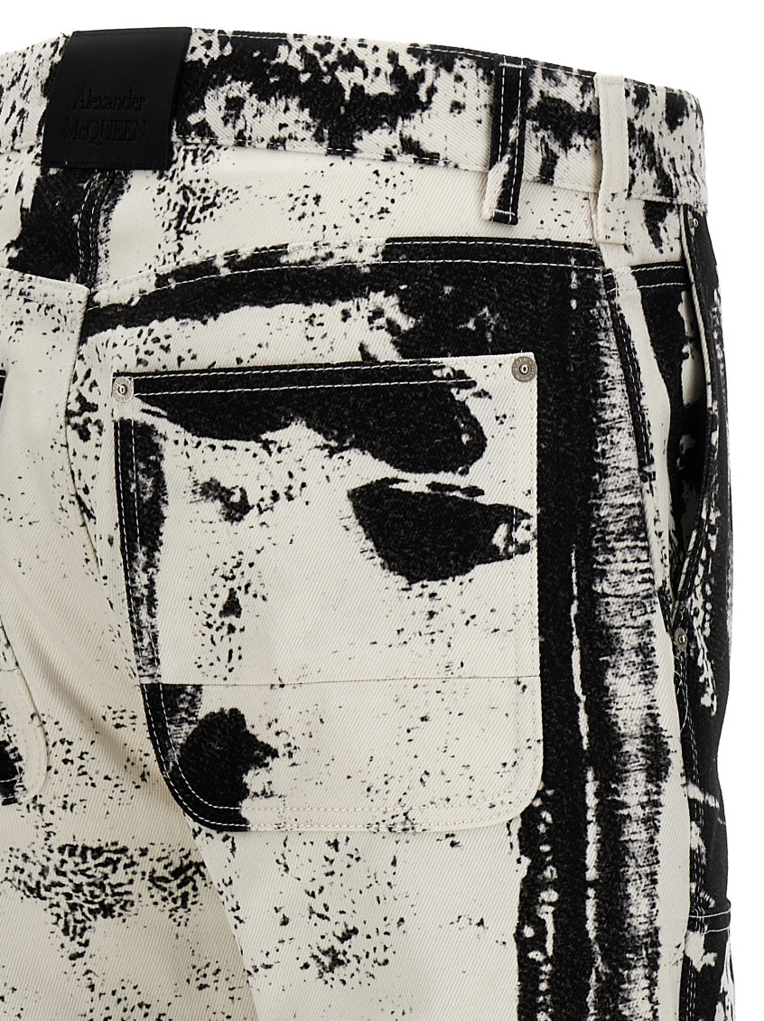 Jeans Workwear Jeans With Fold Print