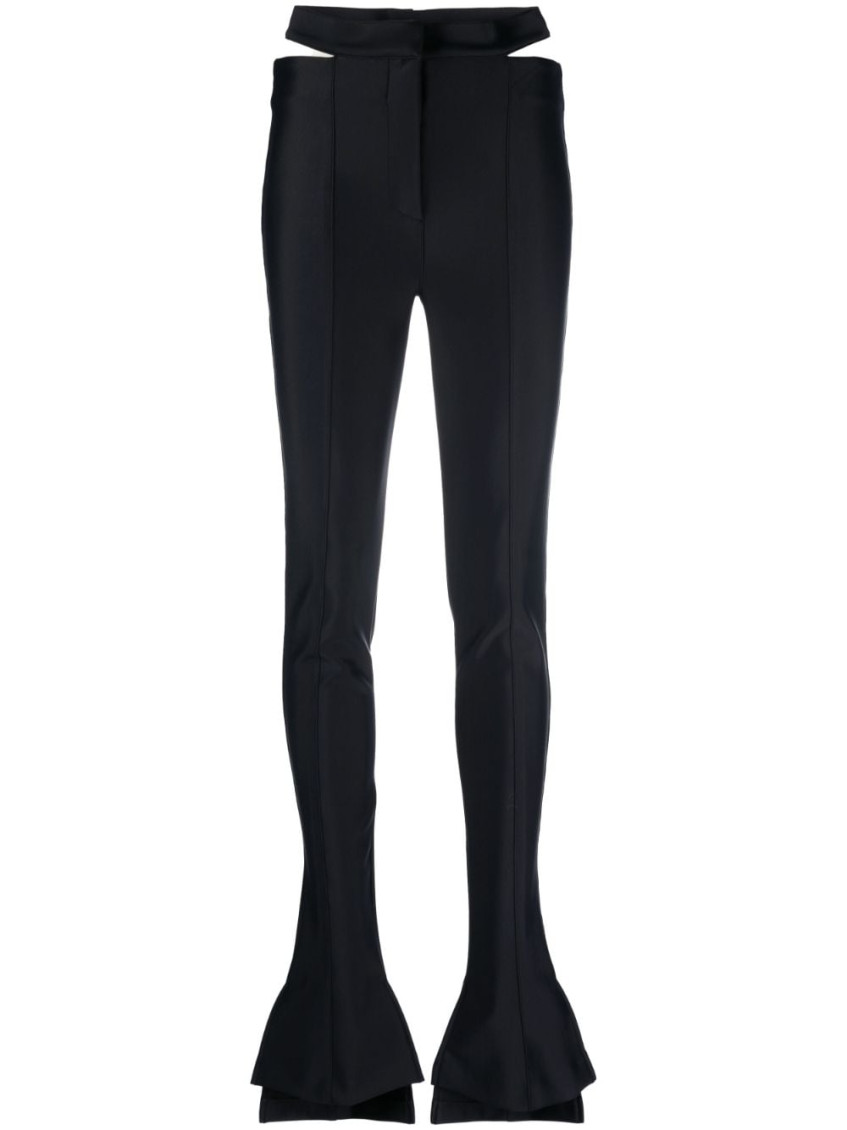 -Cut-Out Pantaloni Nero-Donna