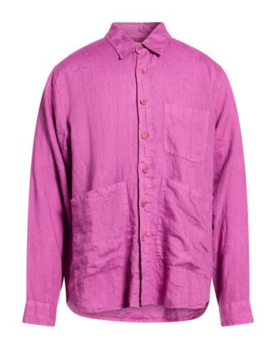 Man Shirt Mauve Size 4XL Linen
