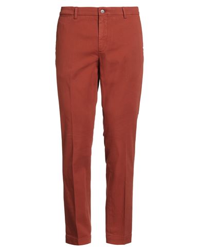 Man Pants Rust Size 34 Cotton, Elastane