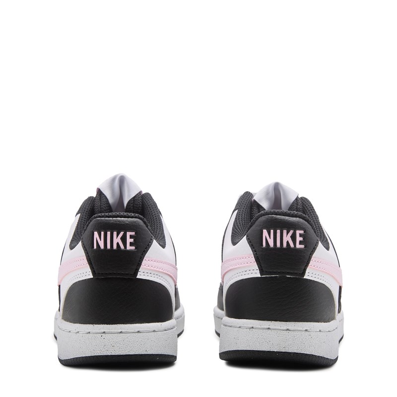 Women's Court Vision Low Sneakers (Black/Pink/White)