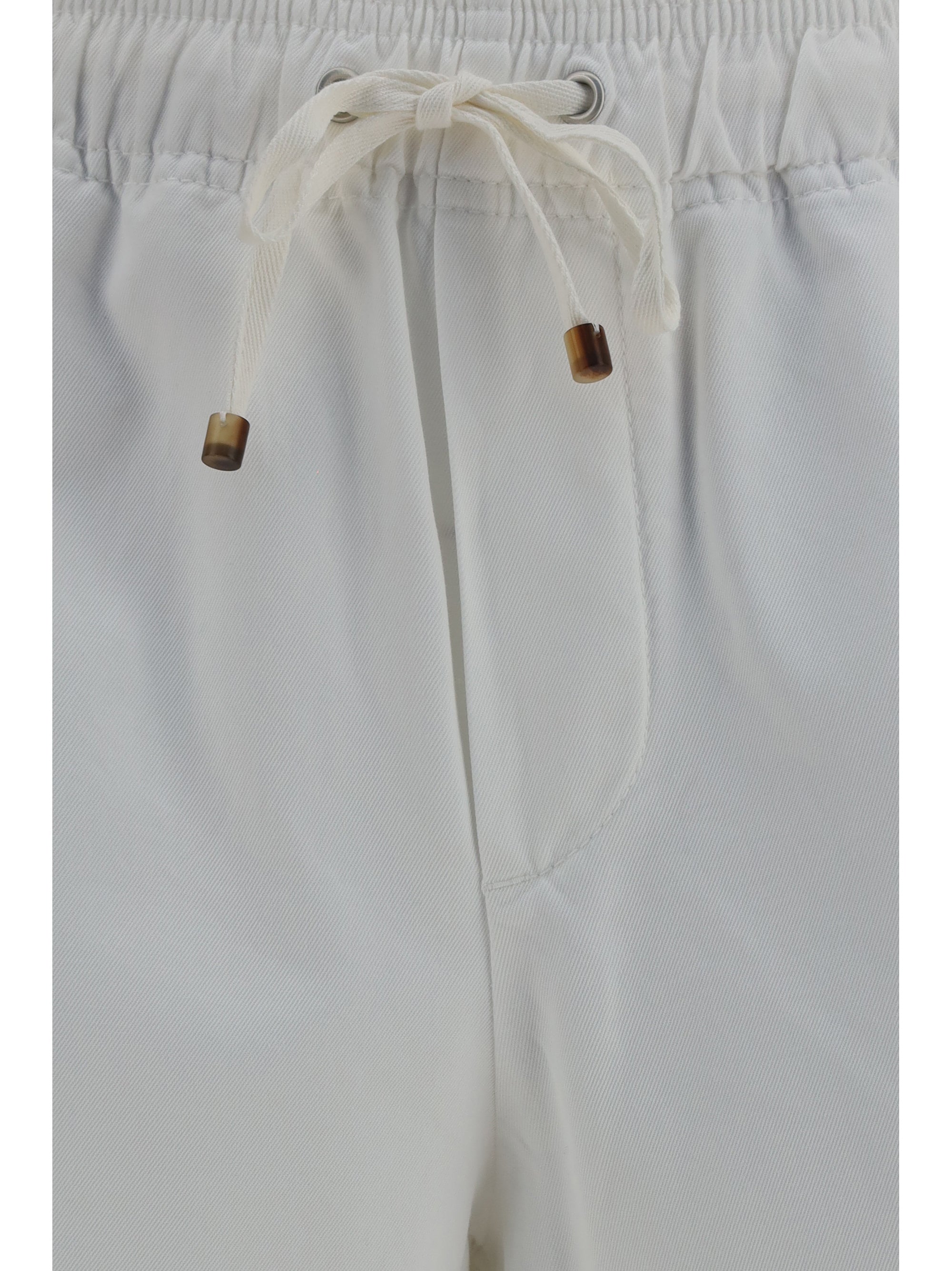 Cotton Utility Cargo Shorts — White