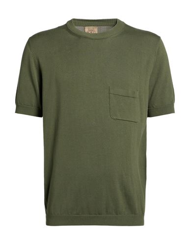 Rakkì Wear Man Sweater Military green Size 36 Cotton