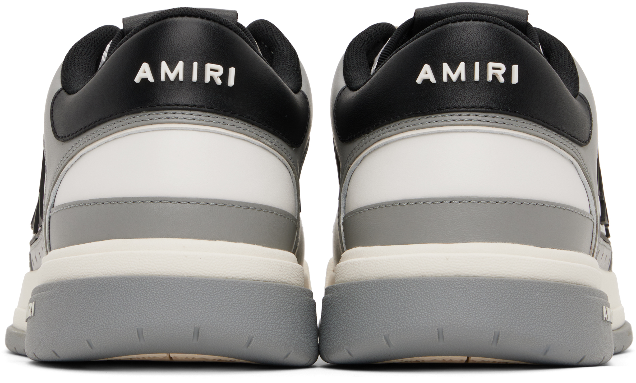 AMIRI White & Gray Classic Low Sneakers