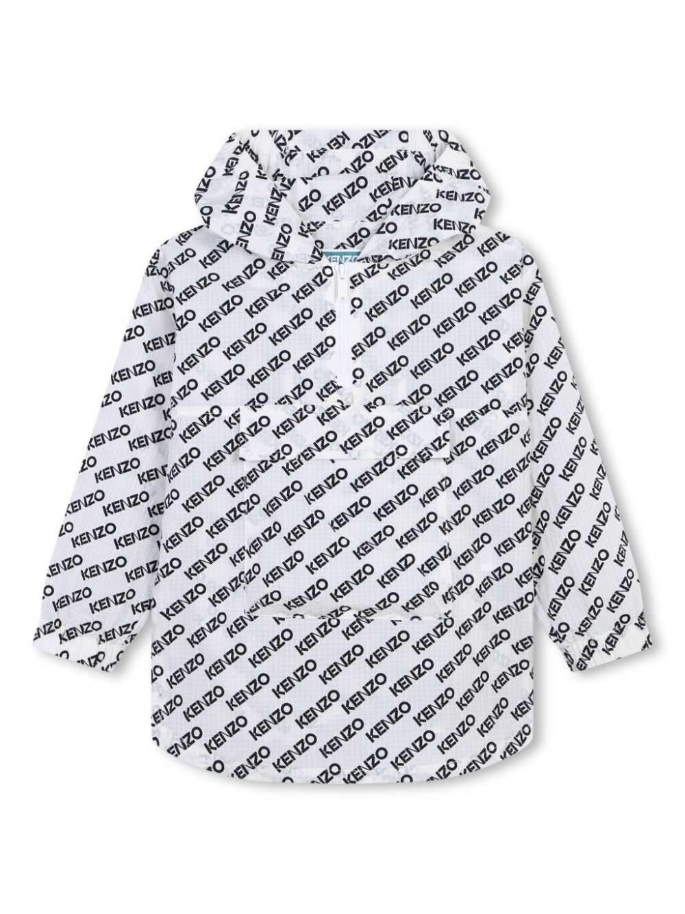Logo-print ripstop windbreaker - White