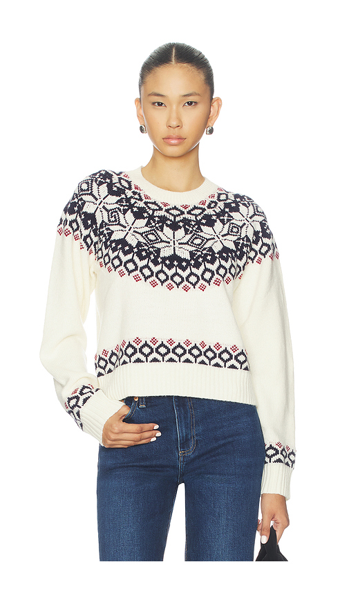 Lovers and Friends x Christina Elezaj Calix Fair Isle Sweater in Cream Multi. M also in