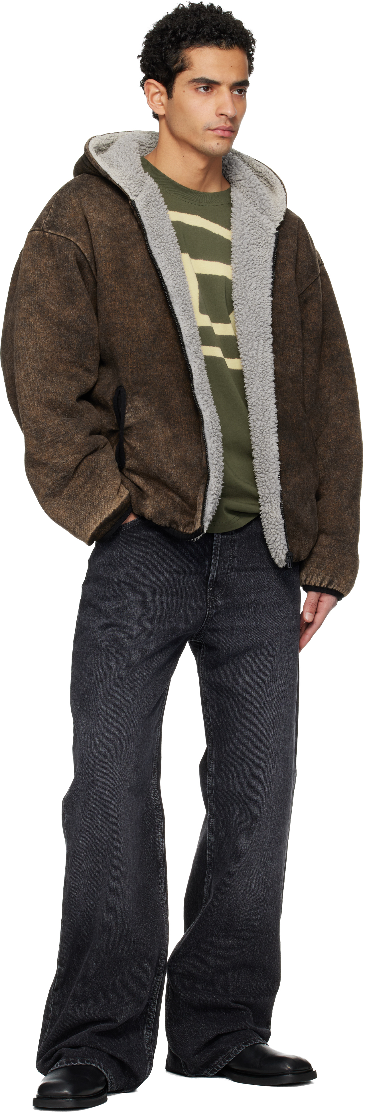 Brown & Beige S-Bryan Reversible Jacket