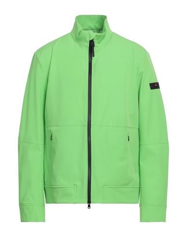 Peuterey Man Jacket Lime green Size L Polyamide, Polyester, Elastane