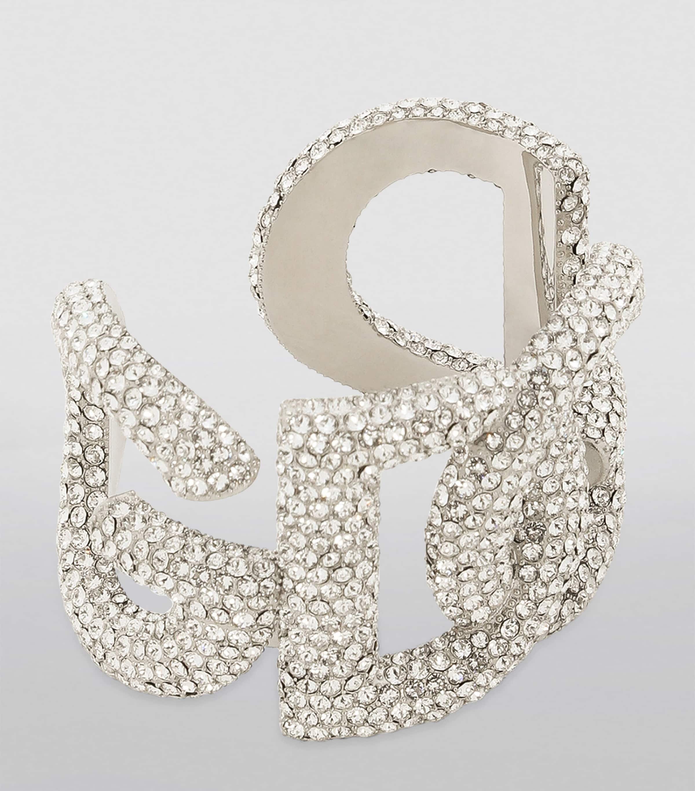 Embellished Dg Millennials Logo Cuff Bracelet