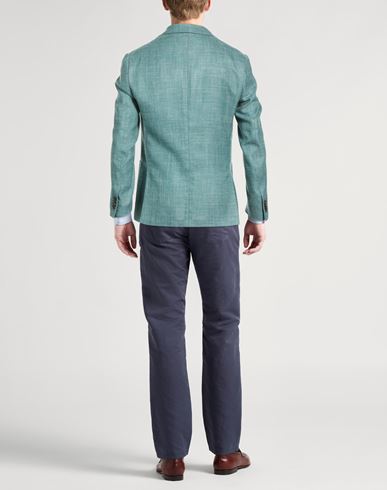 Man Blazer Deep teal Size 38 Virgin Wool, Silk, Linen