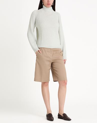 Woman Turtleneck Light grey Size 2 Baby alpaca wool, Merino Wool