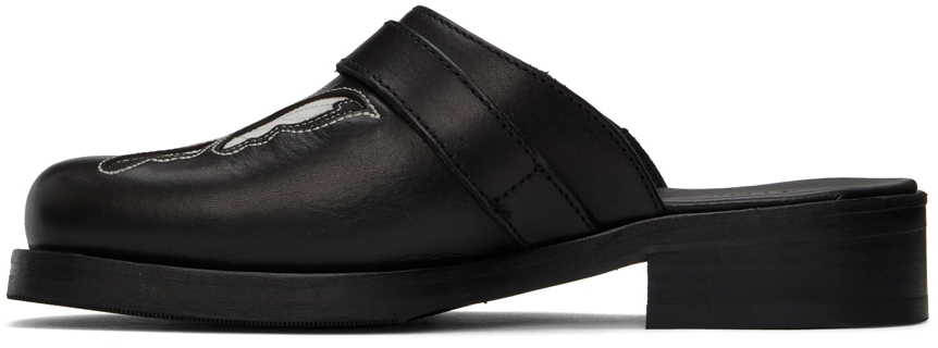 Black camion mules