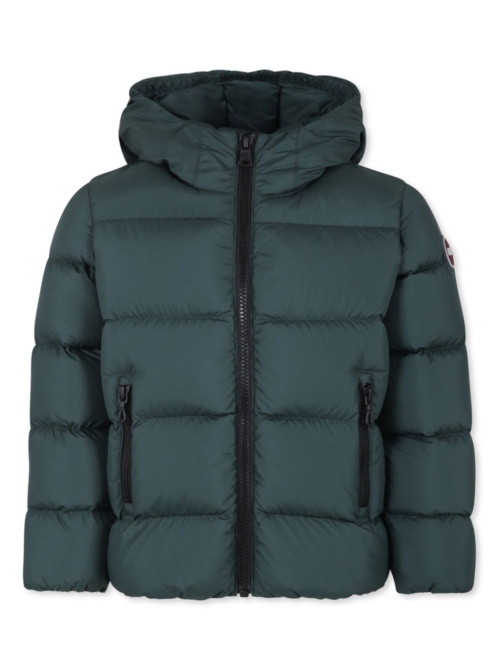 Logo-patch padded jacket - Green