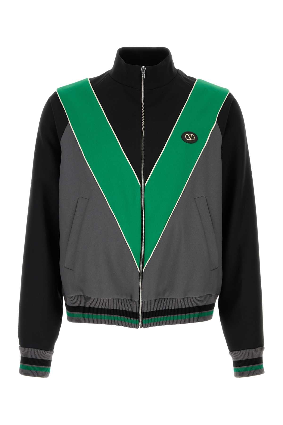 Color-Block Polyester Sweatshirt — Multicolor