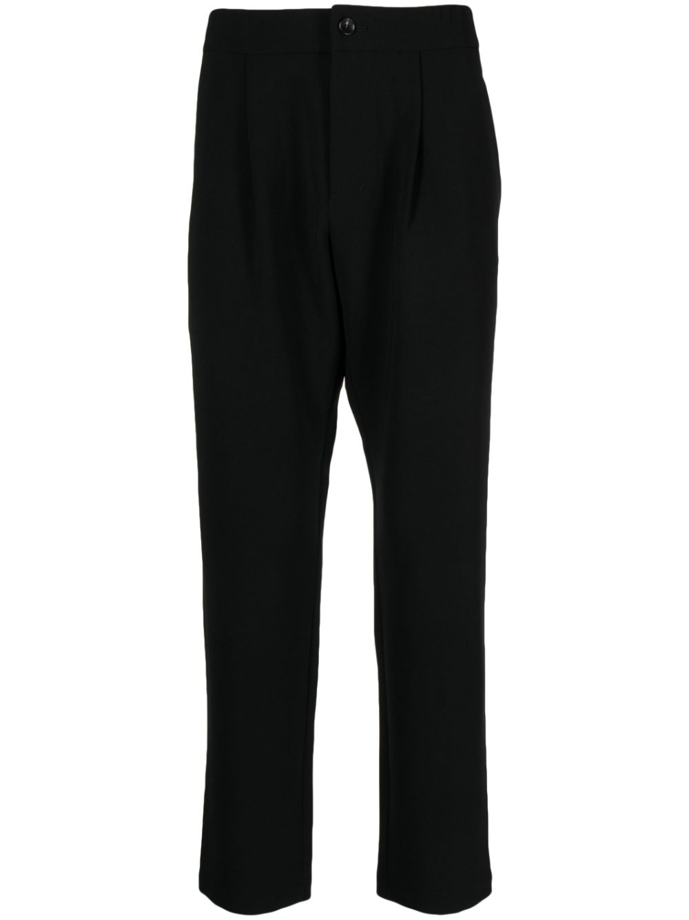 Straight-leg tailored trousers - Black