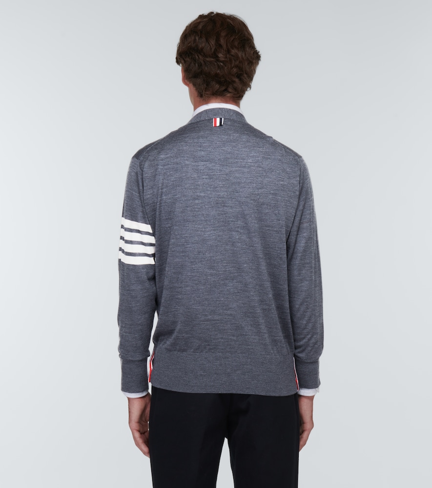 4-Bar wool cardigan