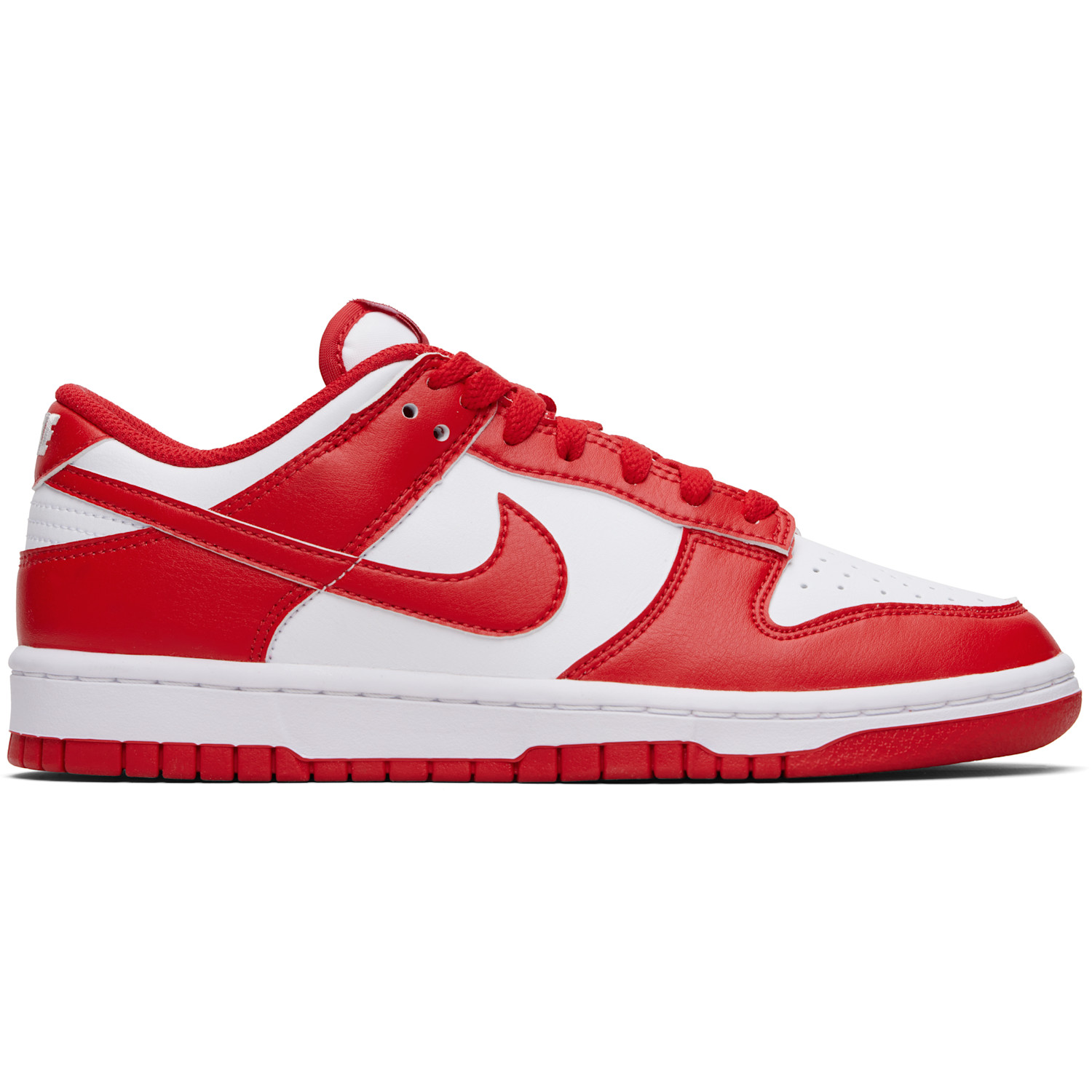 Red & White Dunk Low Retro Sneakers