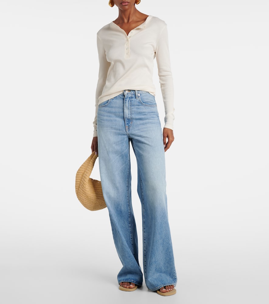 Eva high-rise wide-leg jeans
