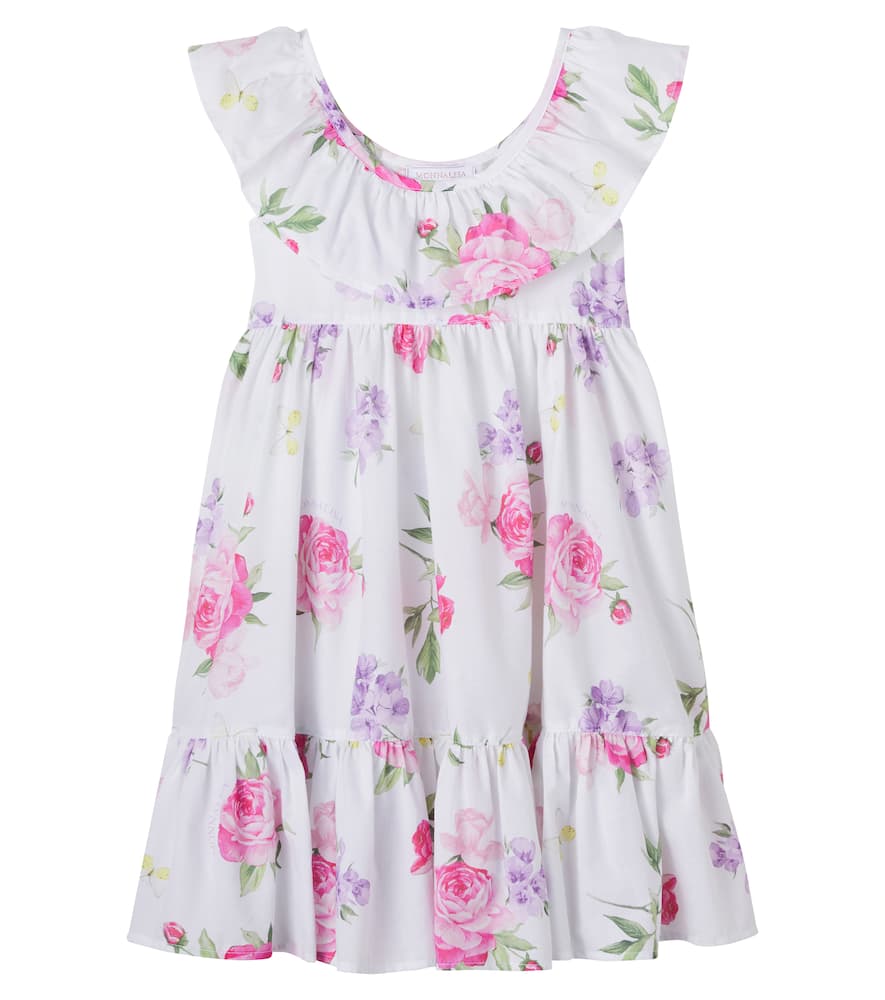 Floral tiered cotton dress