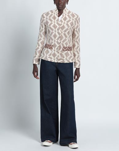 Nenè Woman Jacket Cream Size 4 Cotton, Polyamide