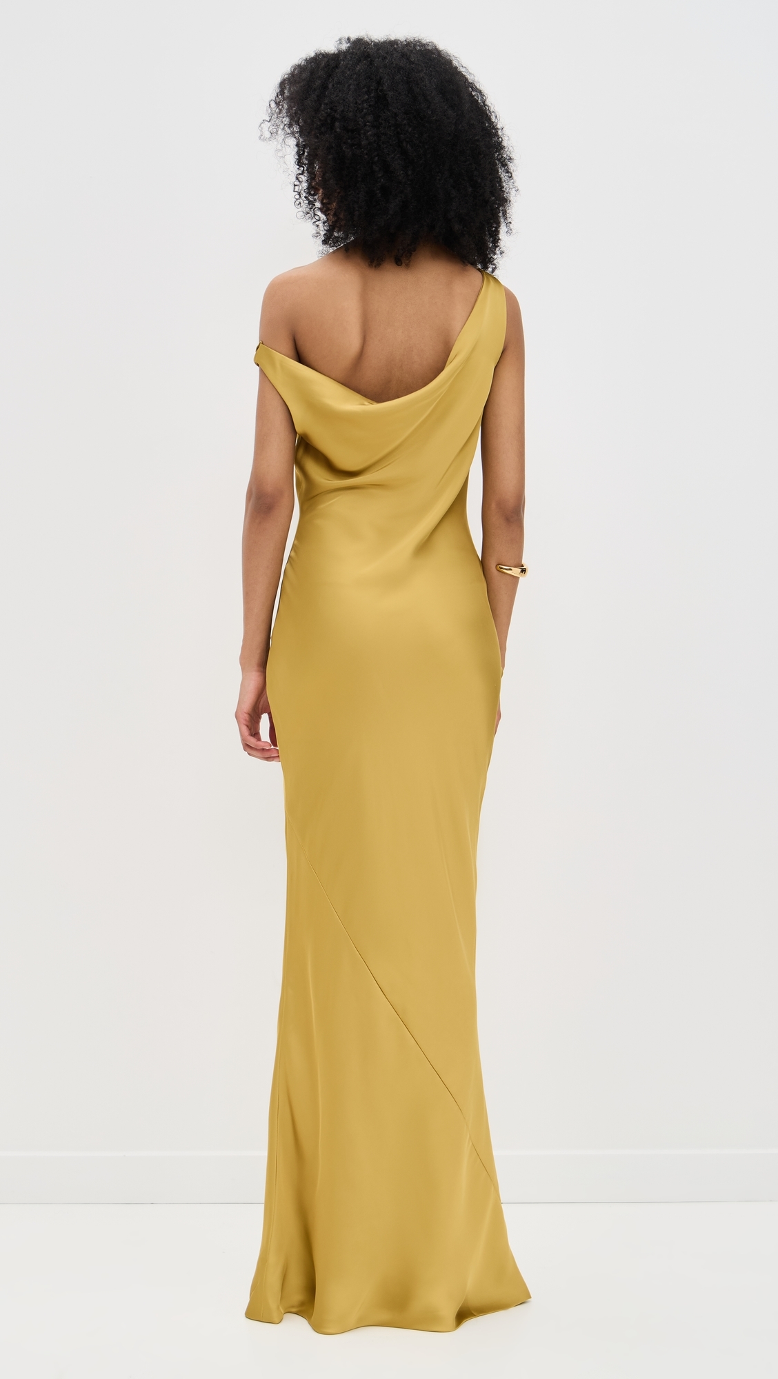 Norma Kamali Drop Shoulder Maria Gown Asparagus 